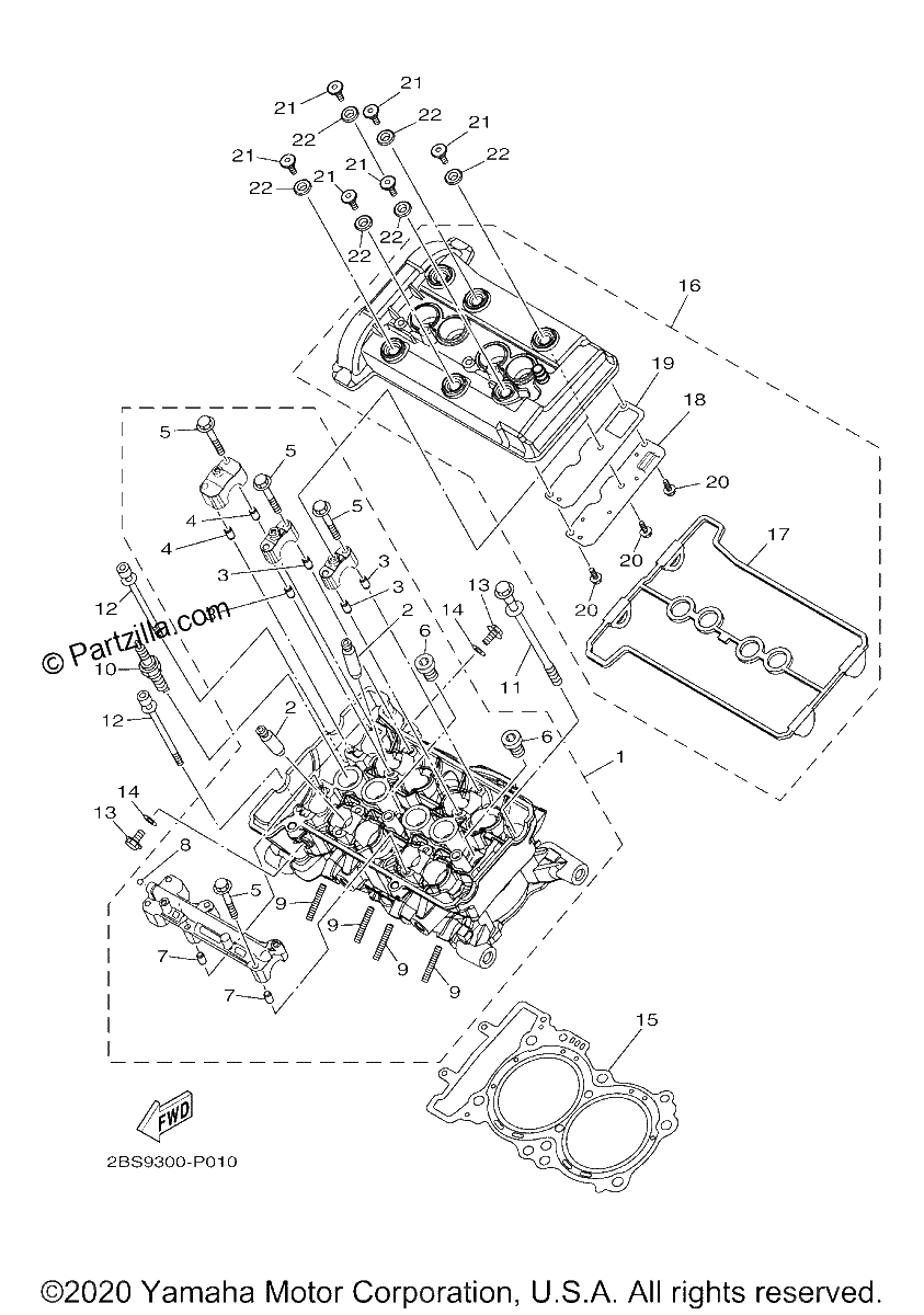 Diagrama de CYLINDER HEAD