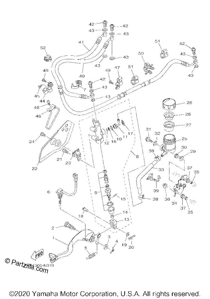 Diagrama de REAR MASTER CYLINDER