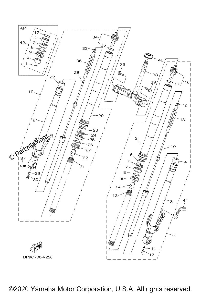 Diagrama de FRONT FORK
