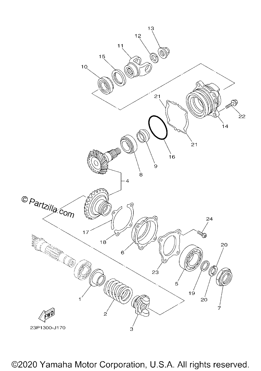 Diagrama de MIDDLE DRIVE GEAR