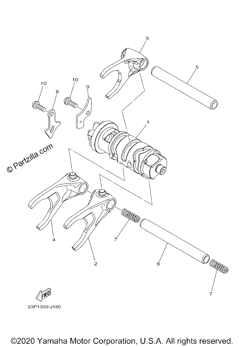 Diagrama de SHIFT CAM FORK