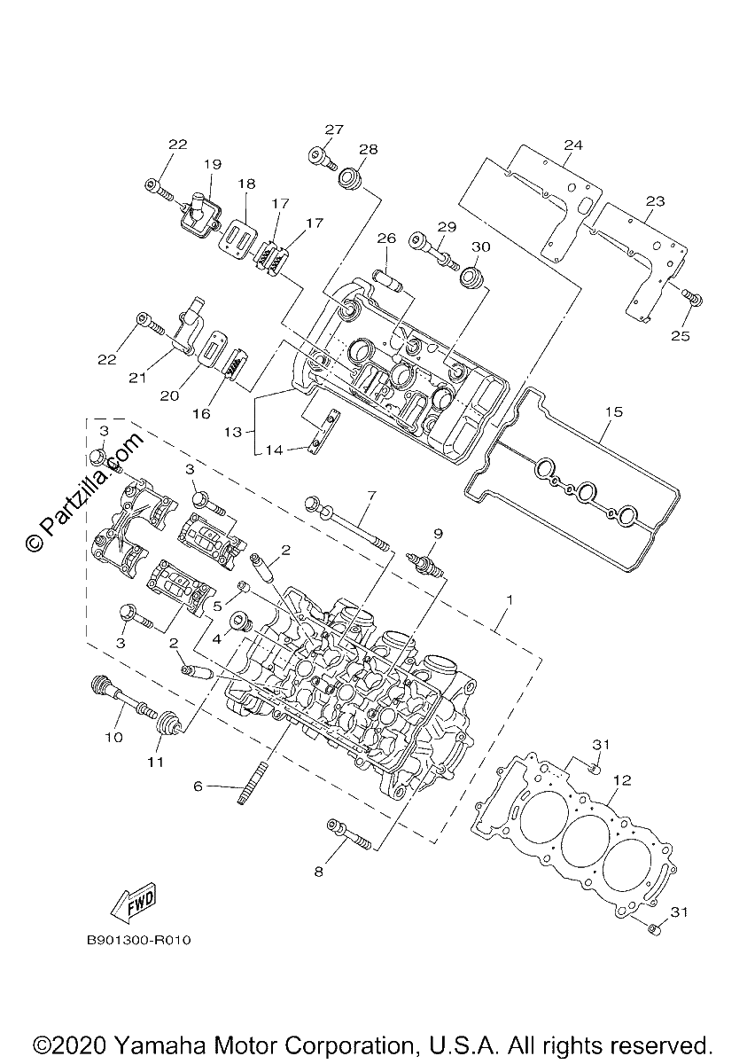Diagrama de CYLINDER HEAD