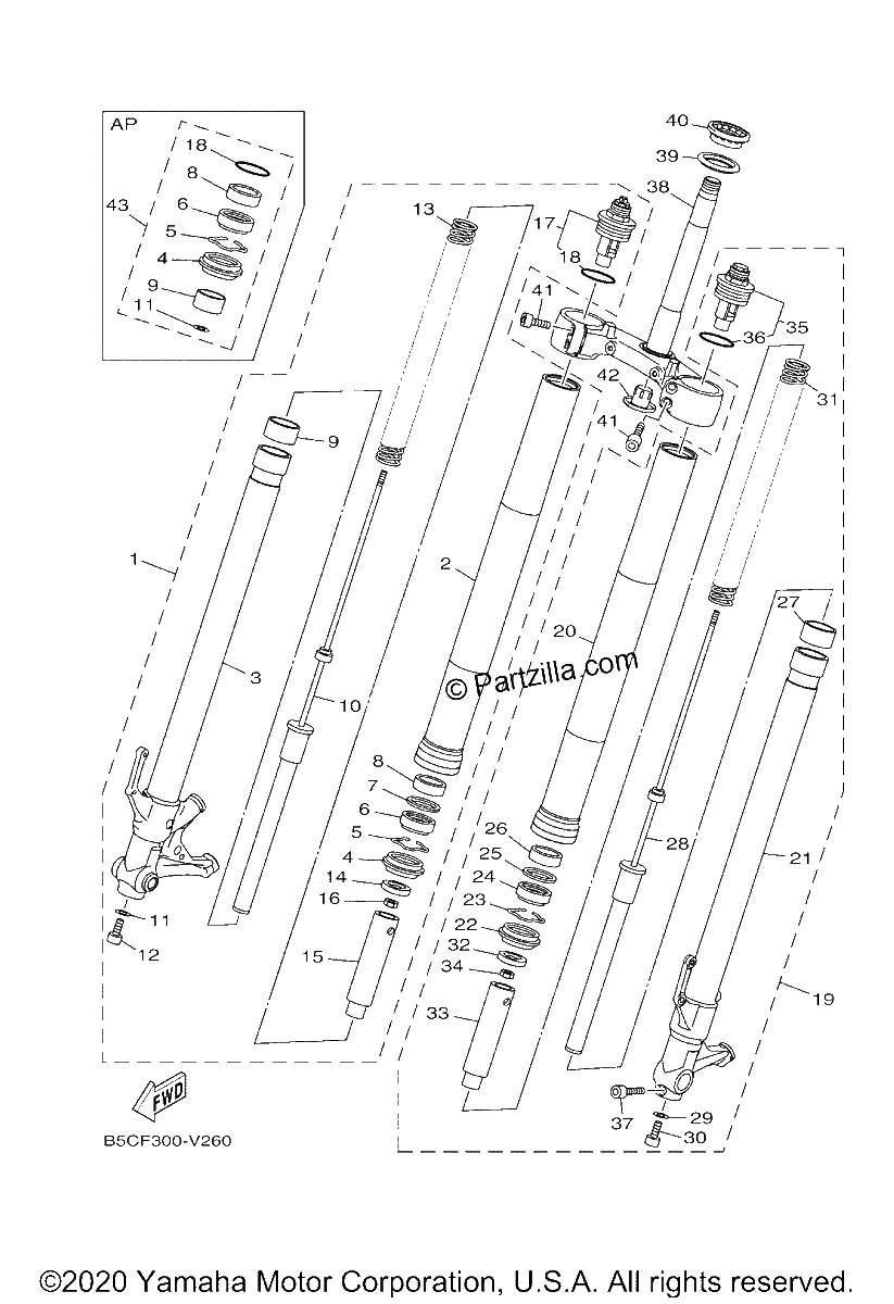 Diagrama de FRONT FORK
