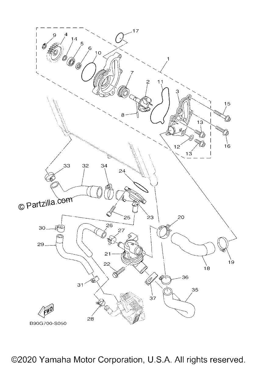 Diagrama de WATER PUMP