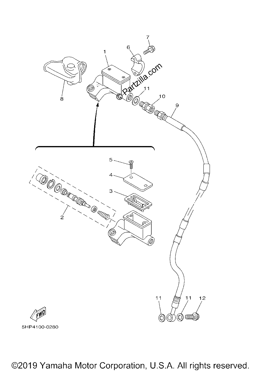 Diagrama de FRONT MASTER CYLINDER