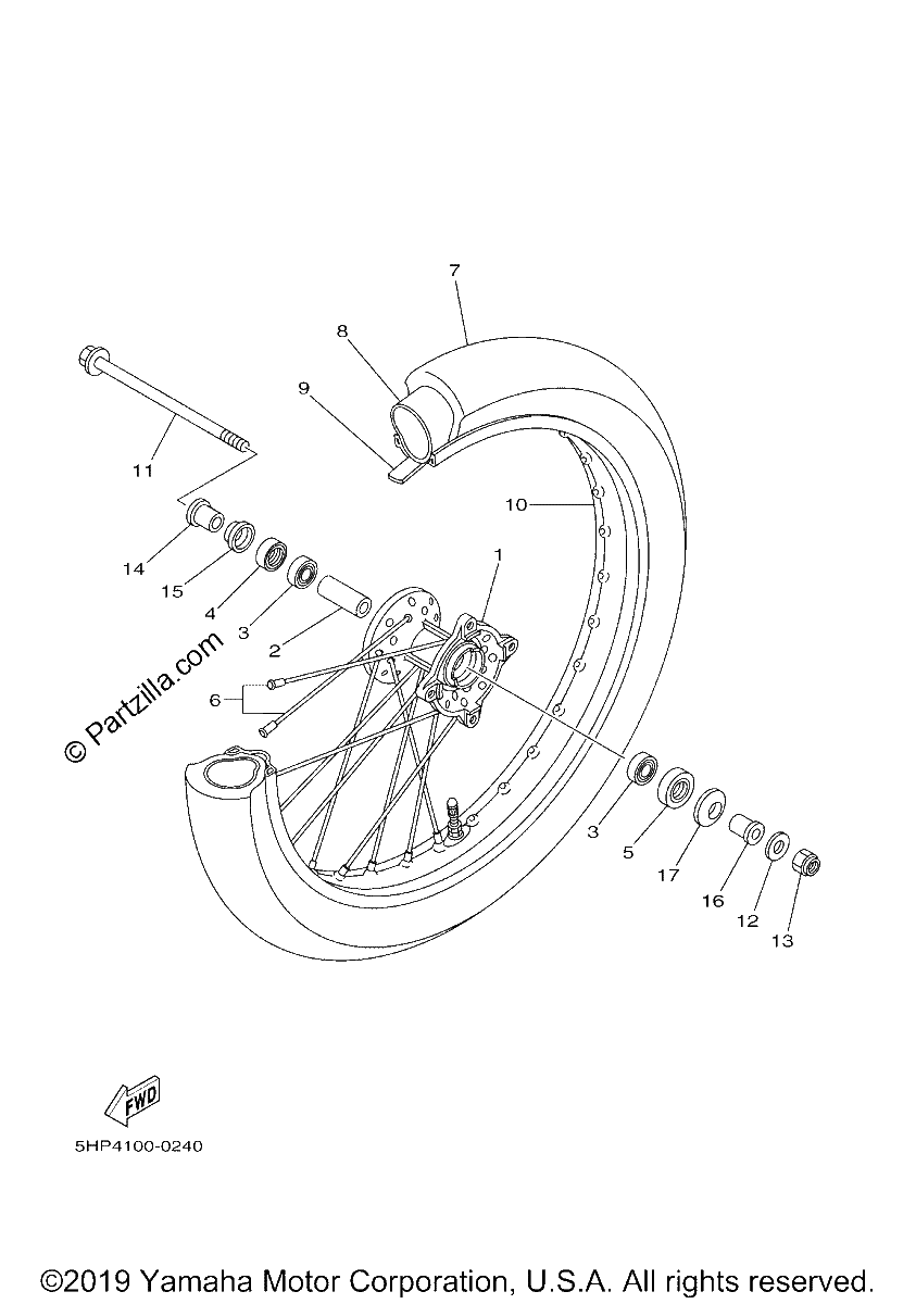 Diagrama de FRONT WHEEL