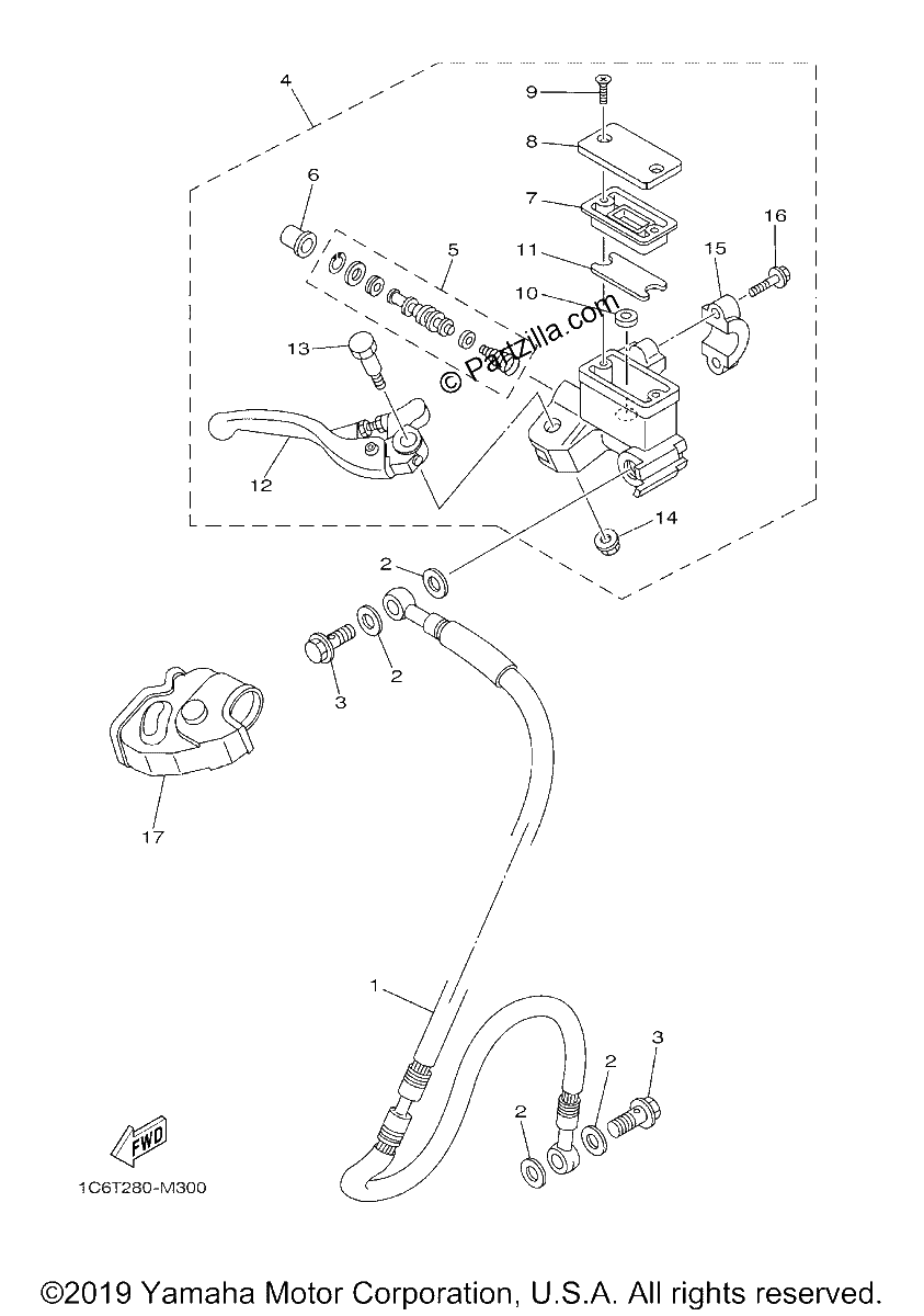 Diagrama de FRONT MASTER CYLINDER