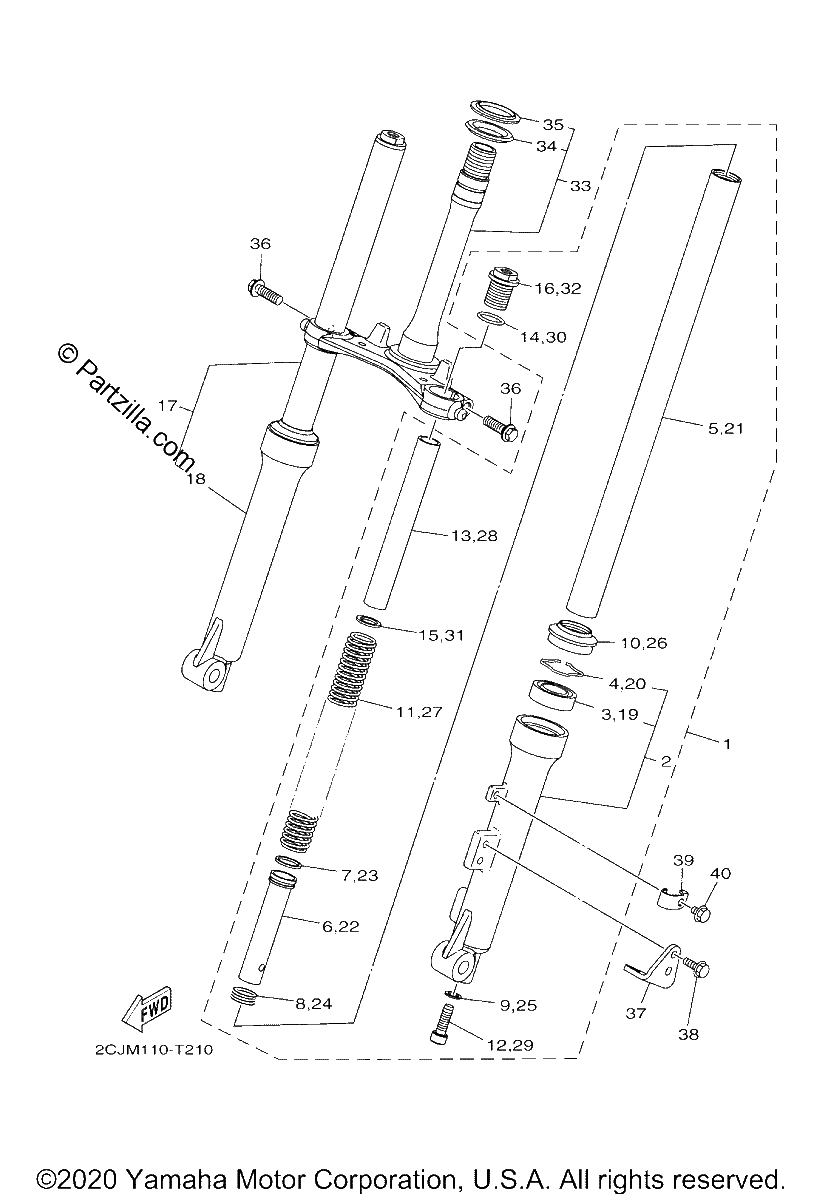 Diagrama de FRONT FORK