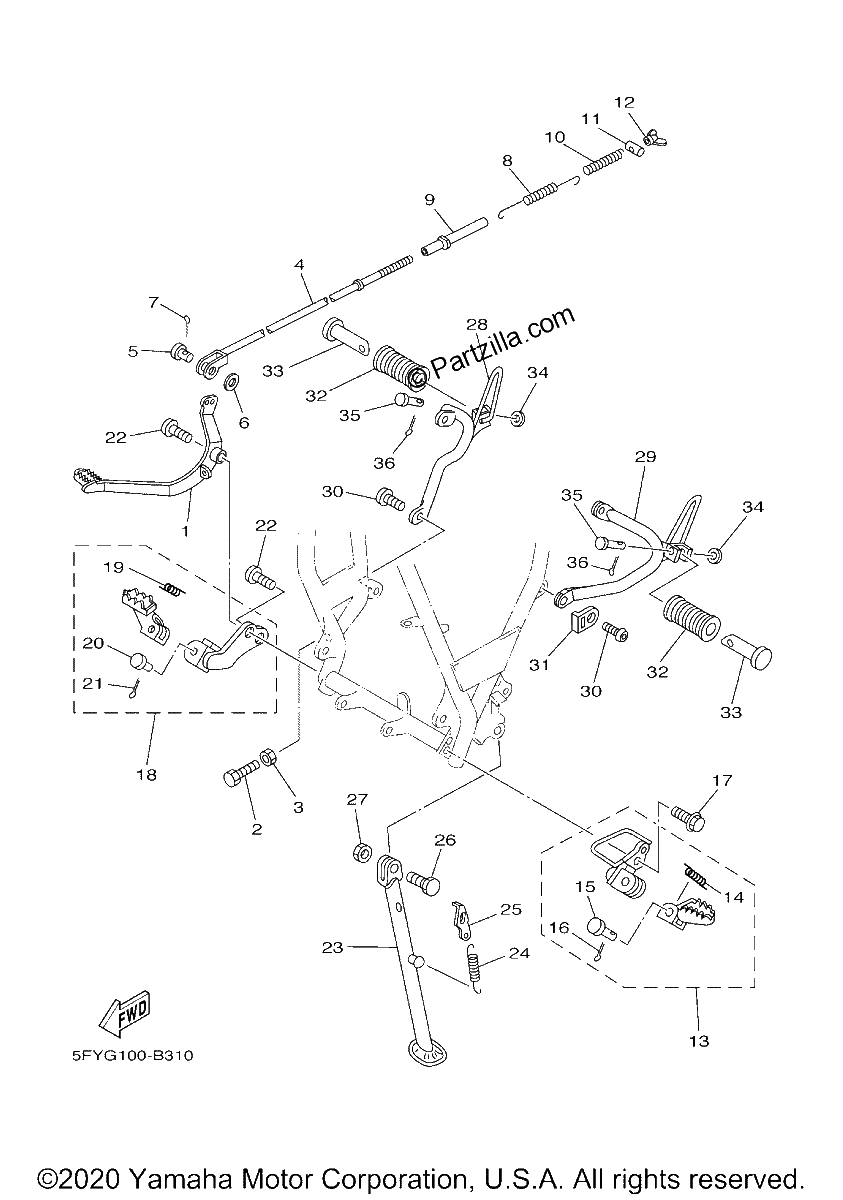 Diagrama de STAND FOOTREST