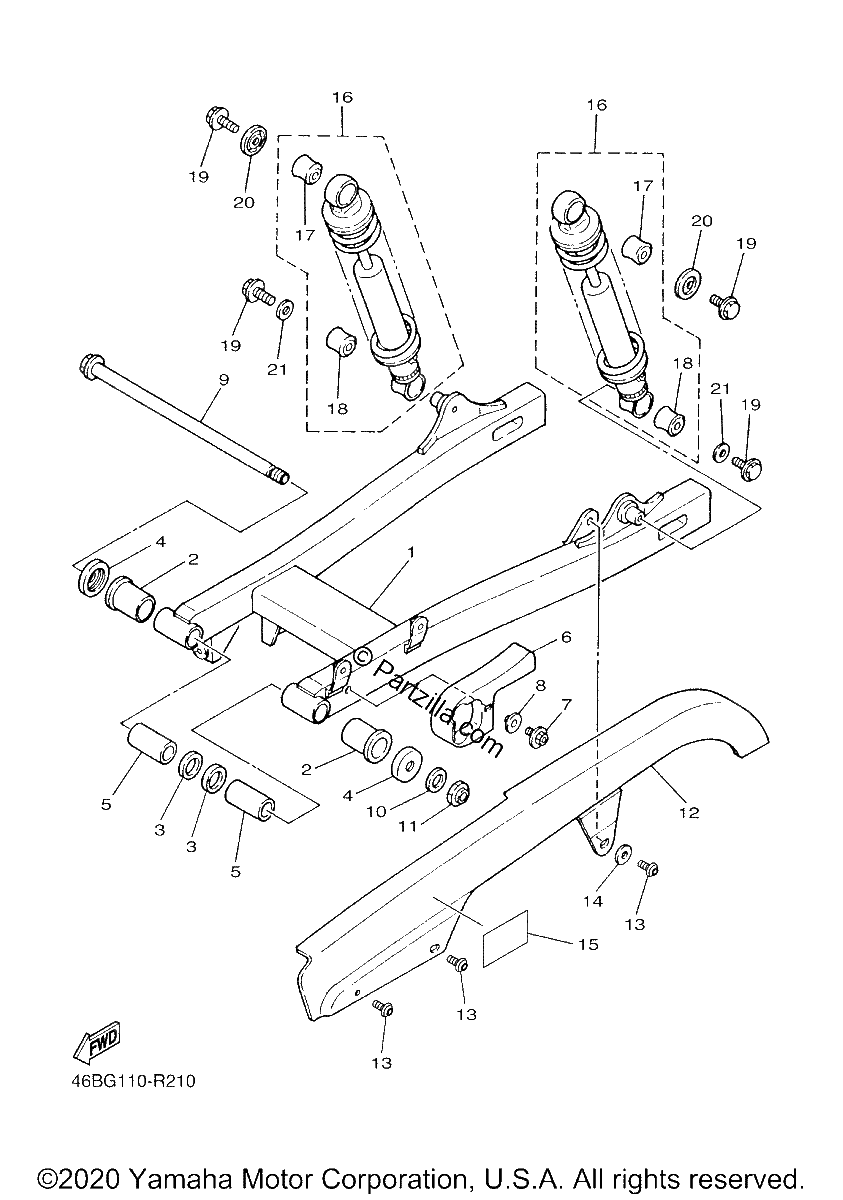 Diagrama de REAR ARM SUSPENSION