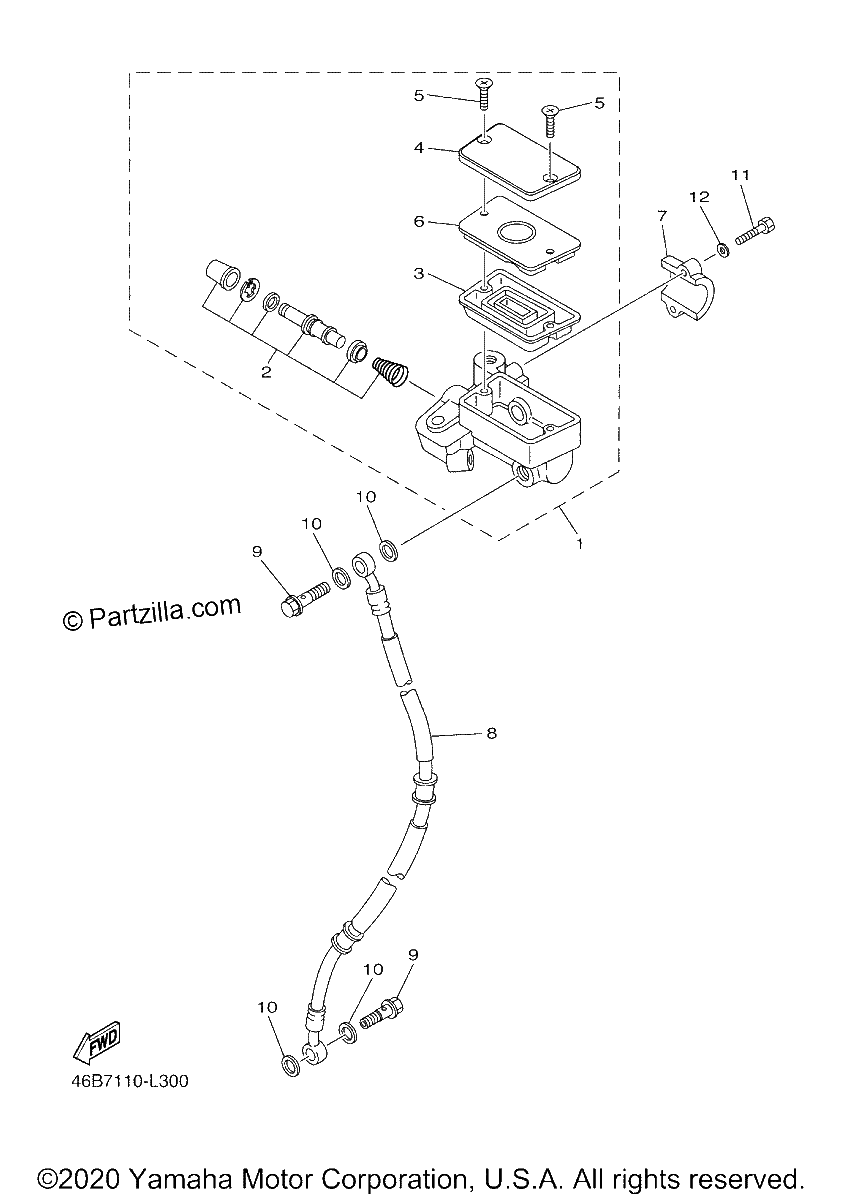 Diagrama de FRONT MASTER CYLINDER