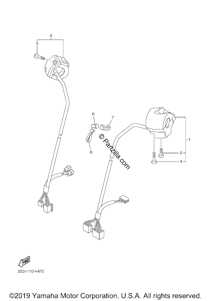 Diagrama de HANDLE SWITCH LEVER