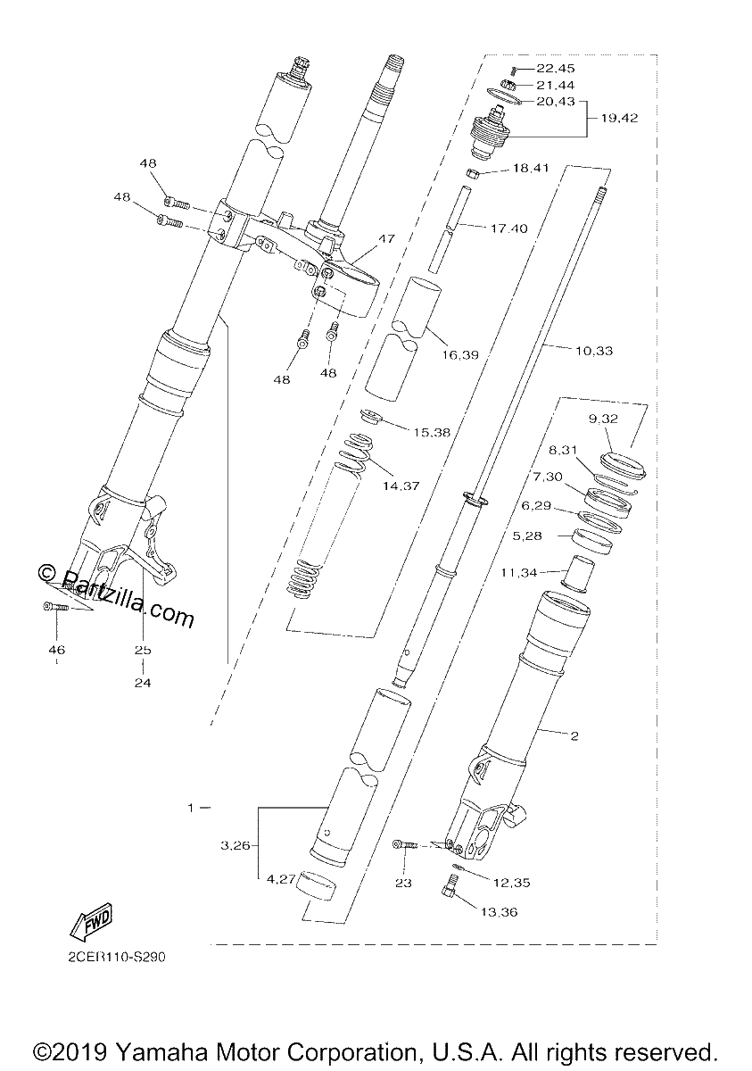 Diagrama de FRONT FORK