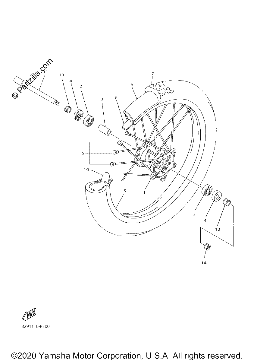Diagrama de FRONT WHEEL
