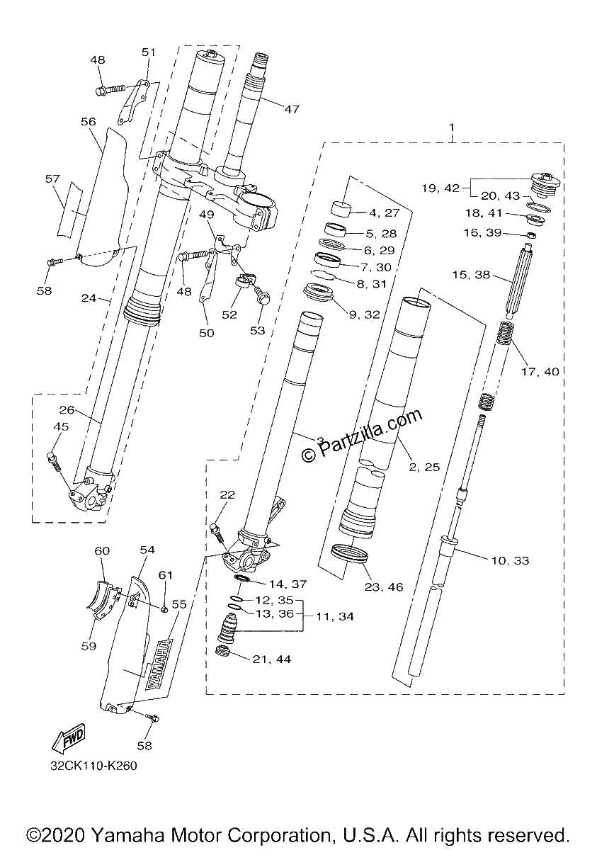 Diagrama de FRONT FORK