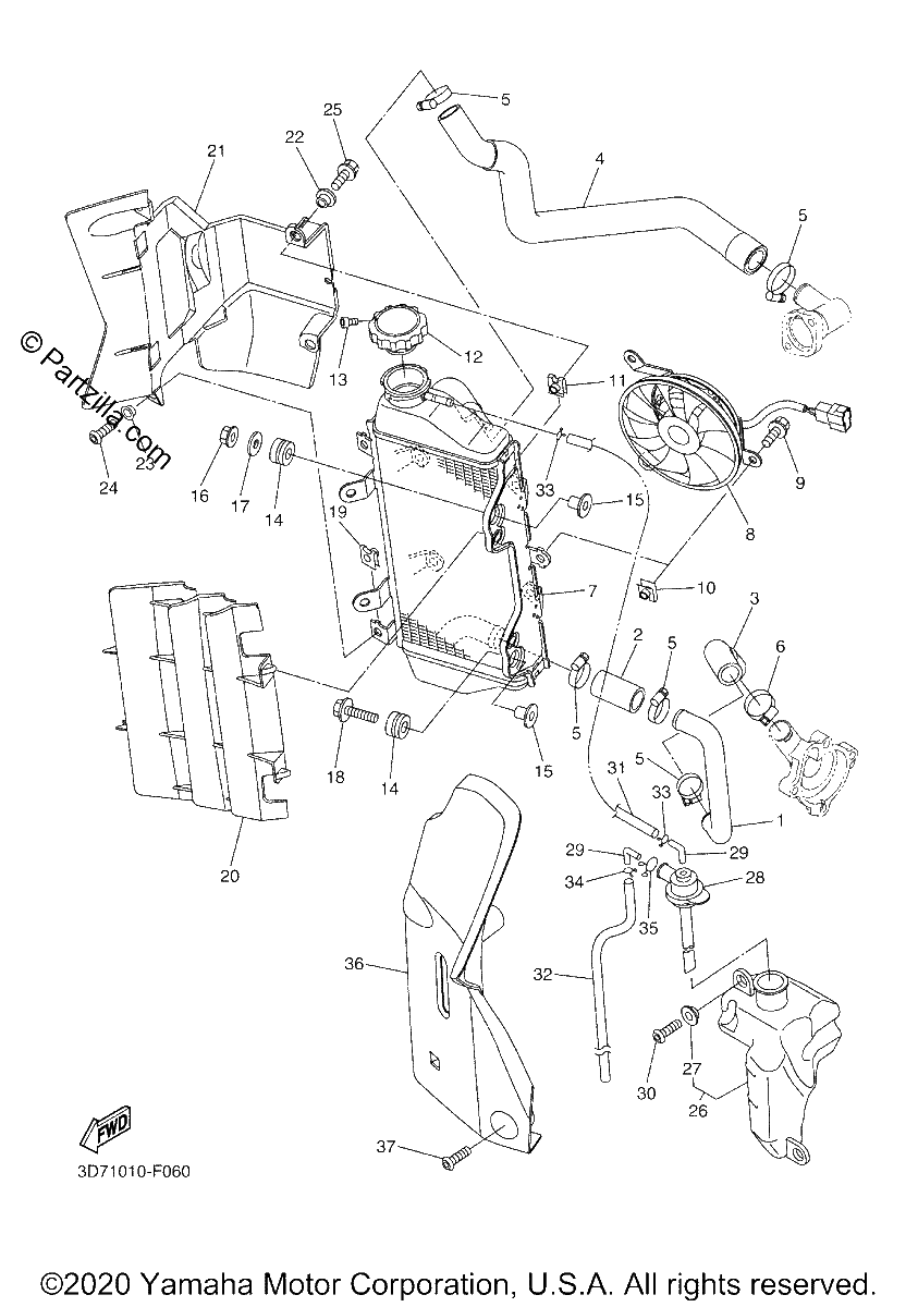 Diagrama de RADIATOR HOSE