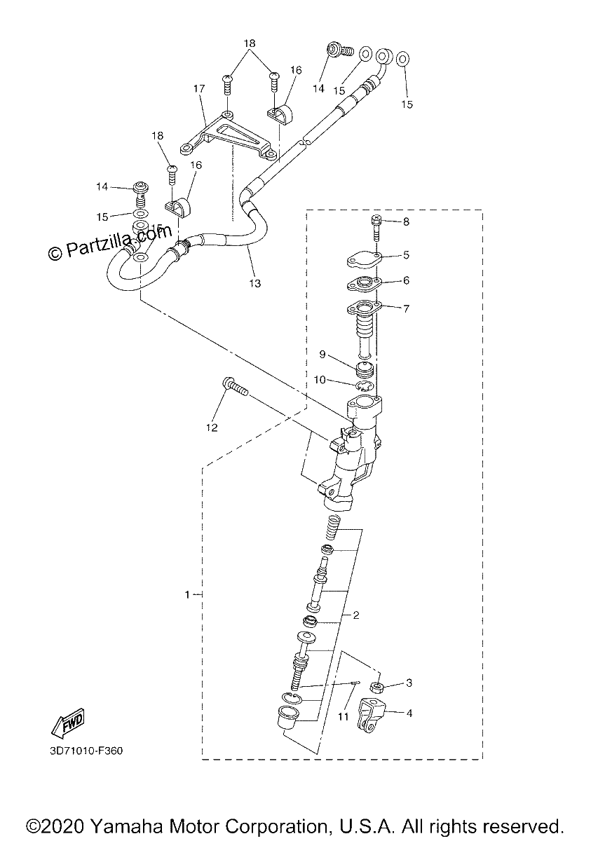 Diagrama de REAR MASTER CYLINDER
