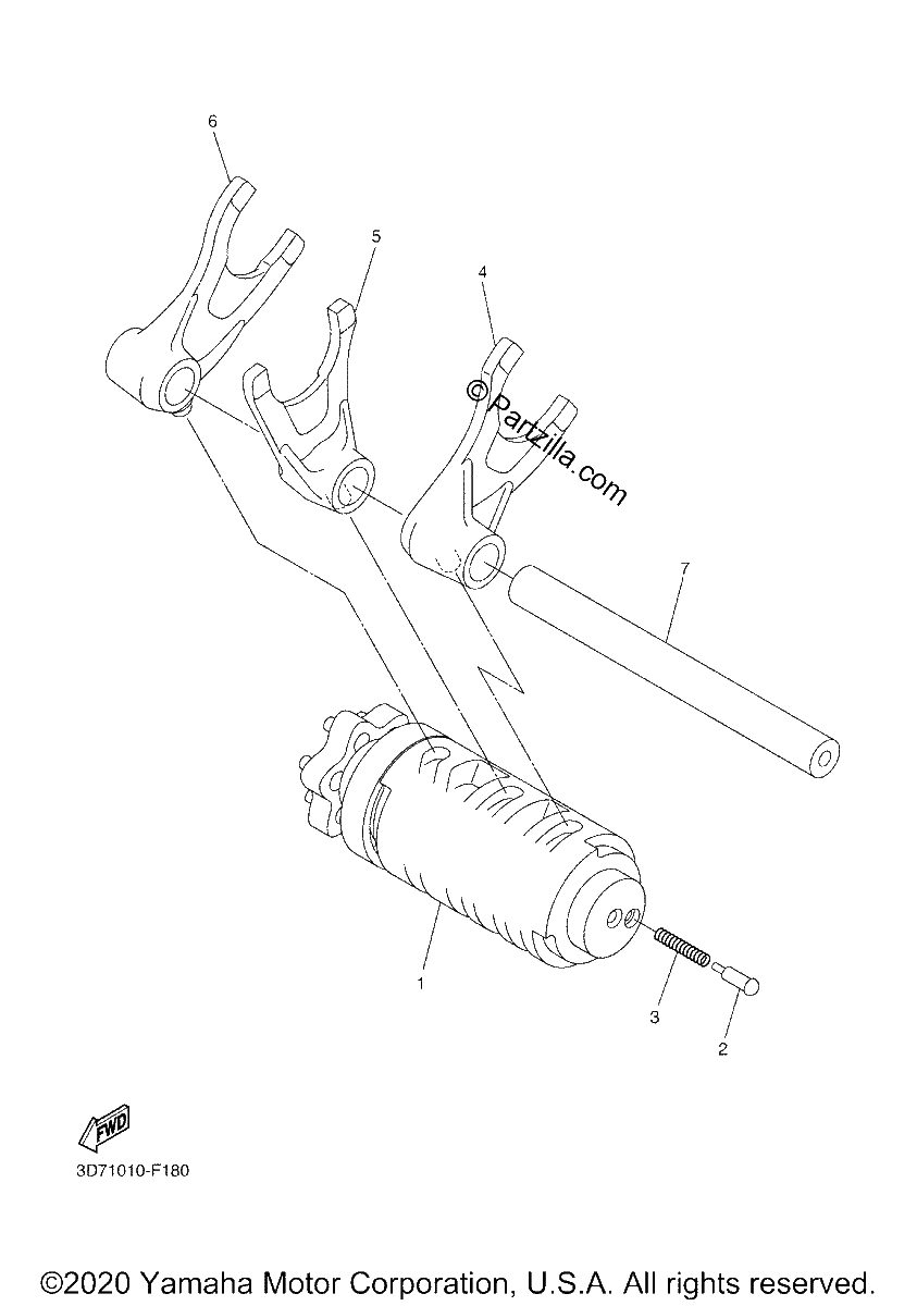 Diagrama de SHIFT CAM FORK