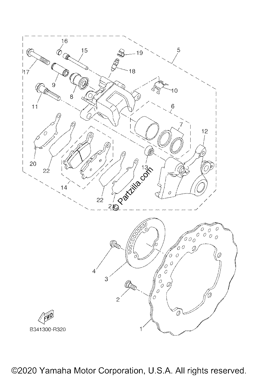 Diagrama de REAR BRAKE CALIPER