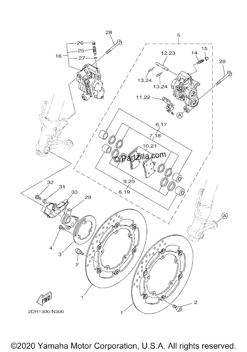 Diagrama de FRONT BRAKE CALIPER