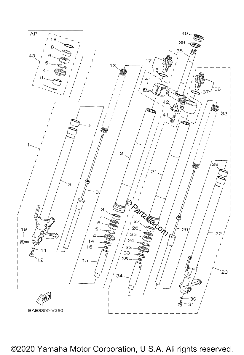 Diagrama de FRONT FORK