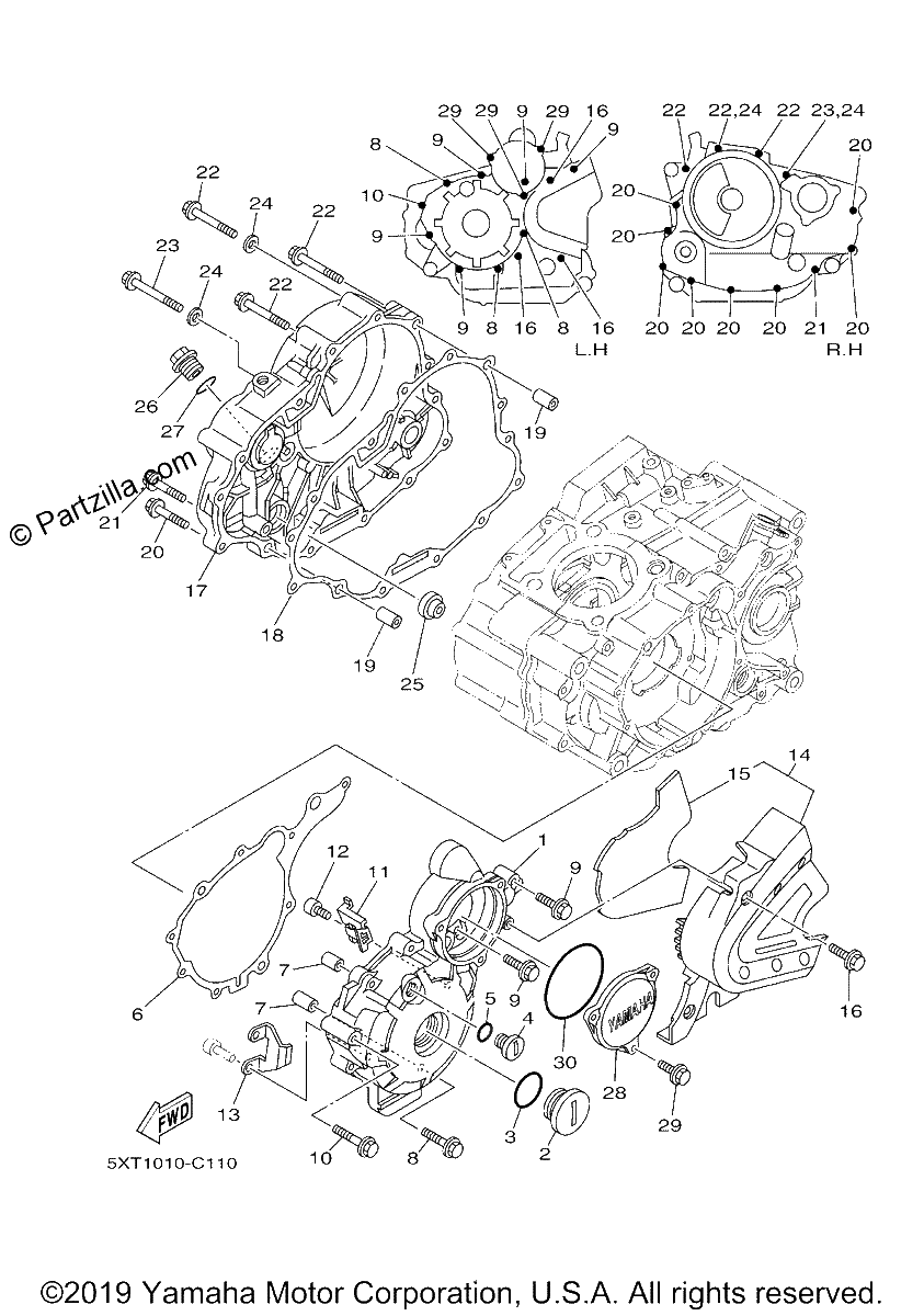 Diagrama de CRANKCASE COVER 1