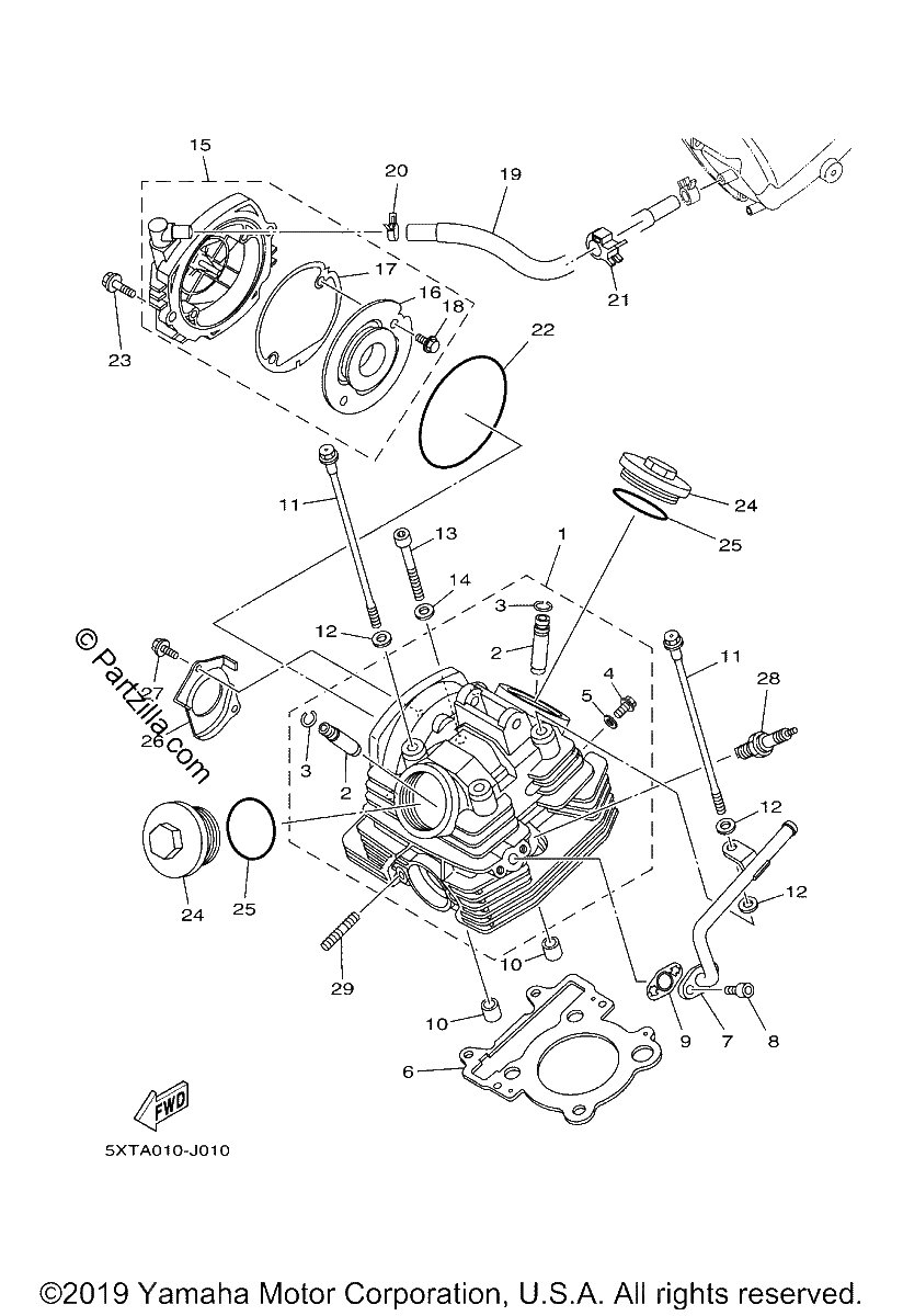 Diagrama de CYLINDER HEAD