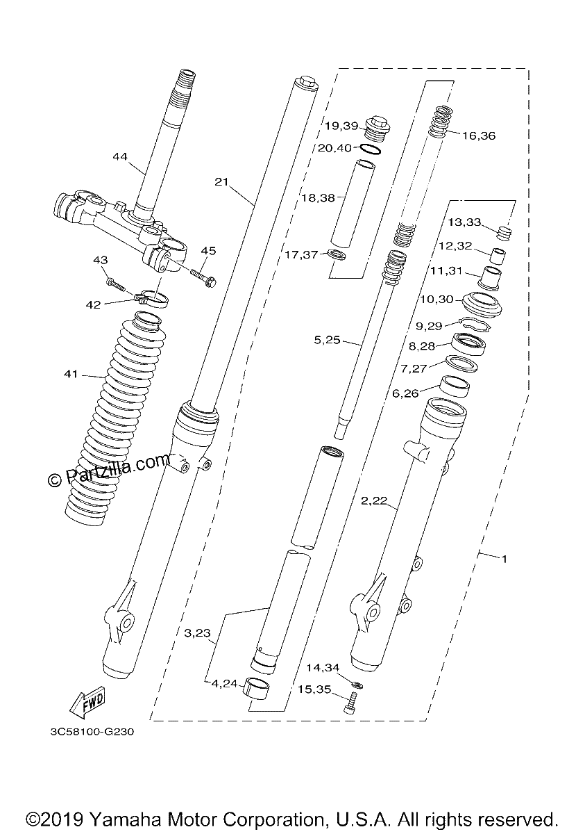 Diagrama de FRONT FORK