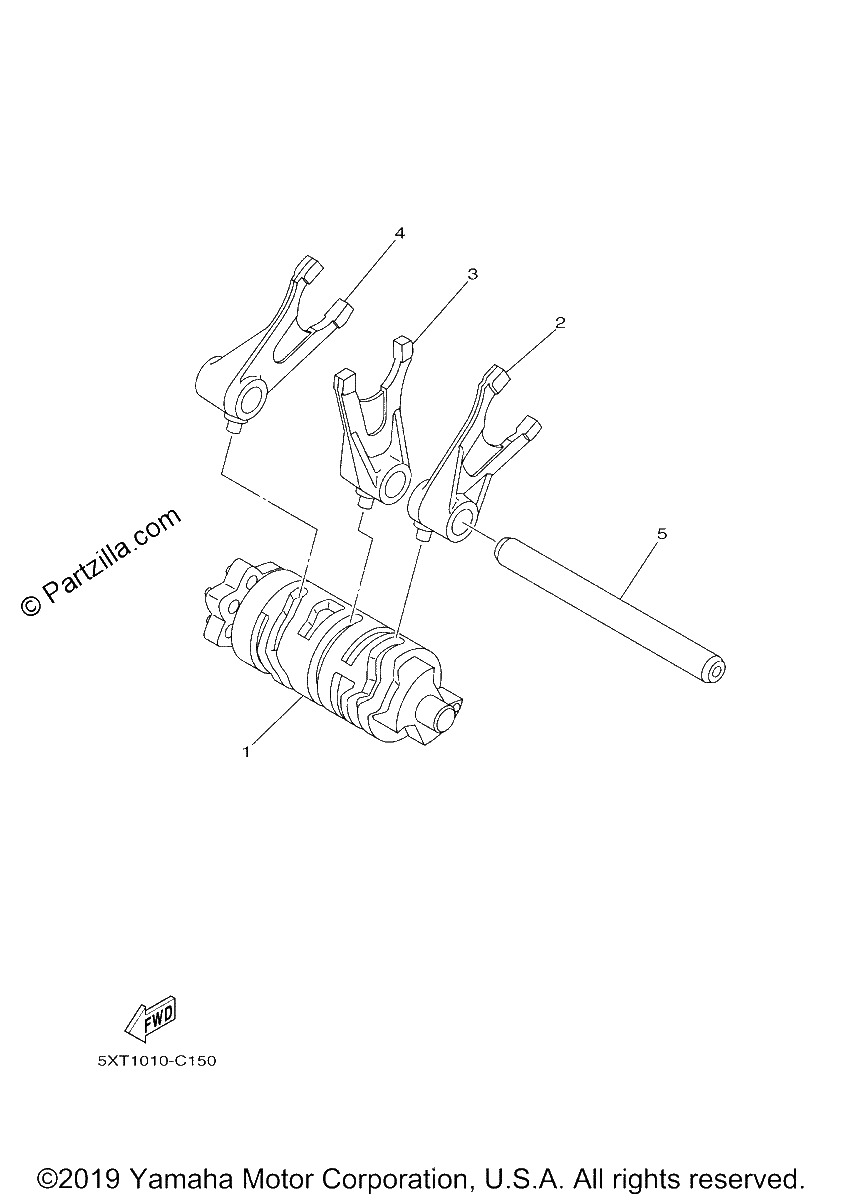 Diagrama de SHIFT CAM FORK