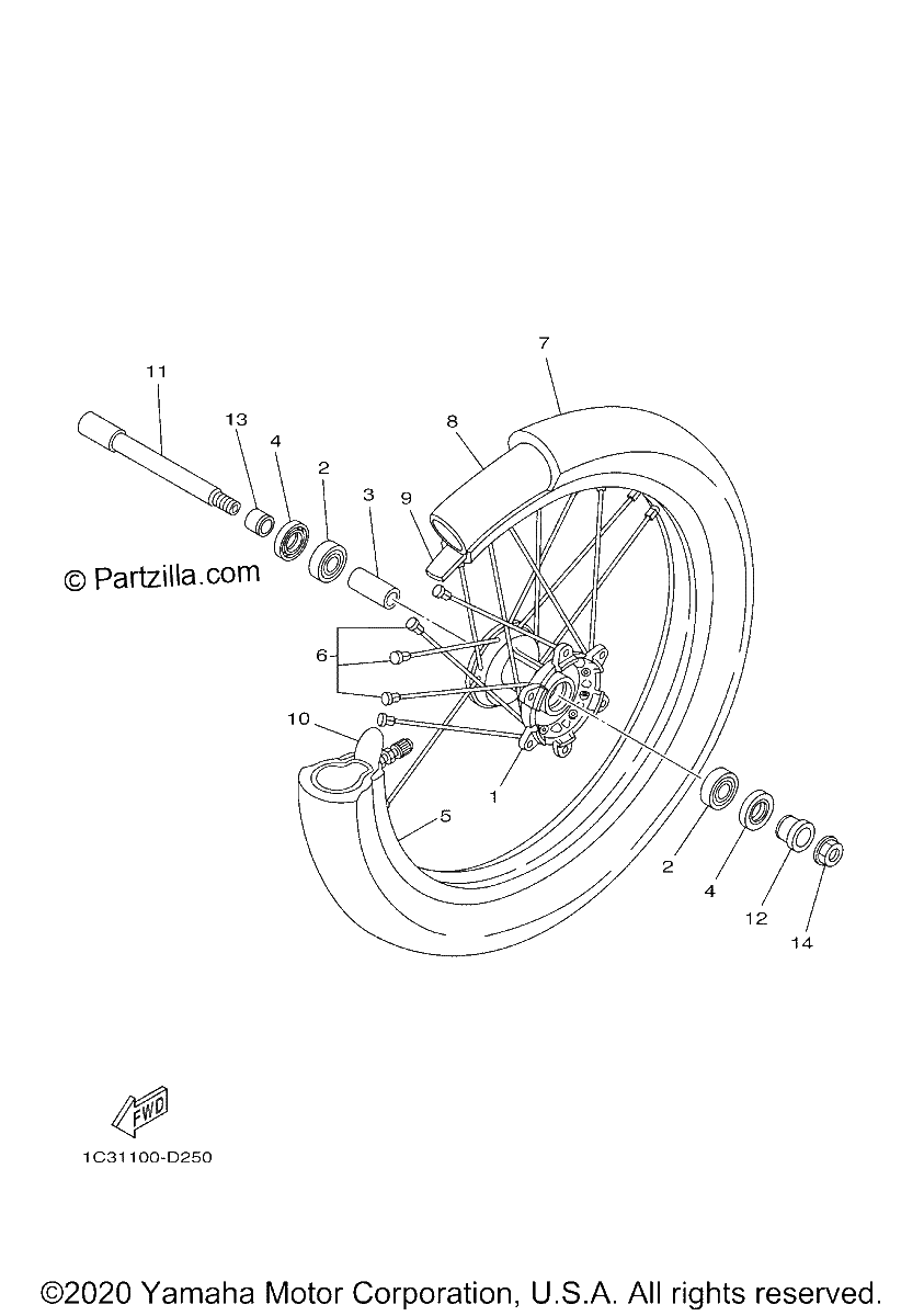 Diagrama de FRONT WHEEL