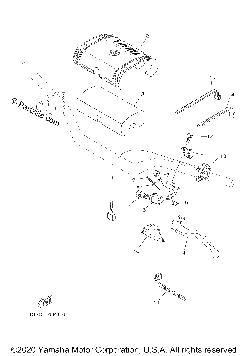 Diagrama de HANDLE SWITCH LEVER