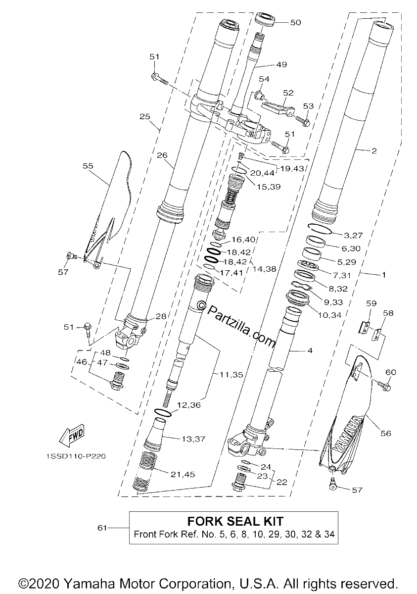Diagrama de FRONT FORK