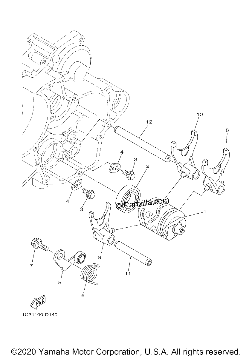 Diagrama de SHIFT CAM FORK