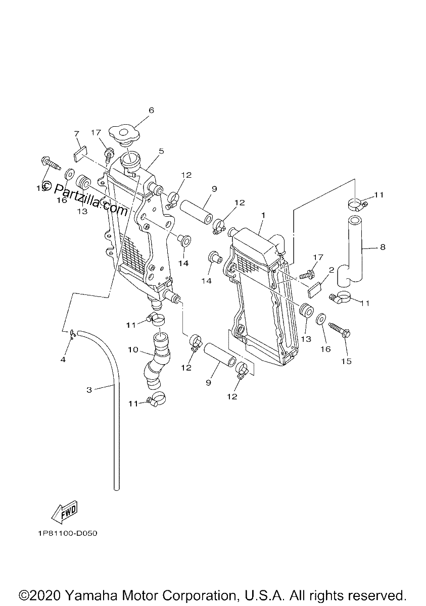 Diagrama de RADIATOR HOSE