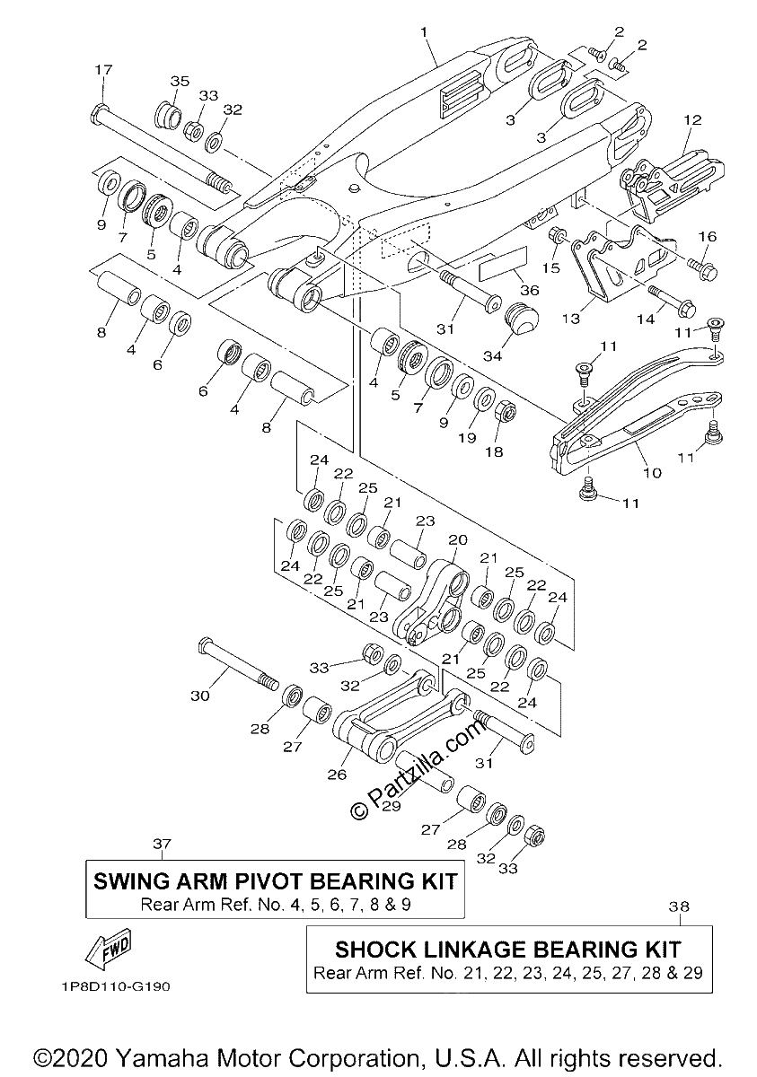 Diagrama de REAR ARM