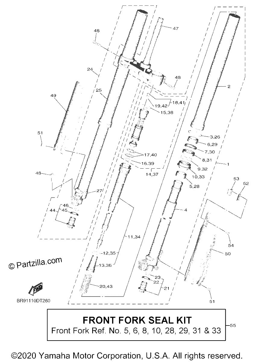 Diagrama de FRONT FORK