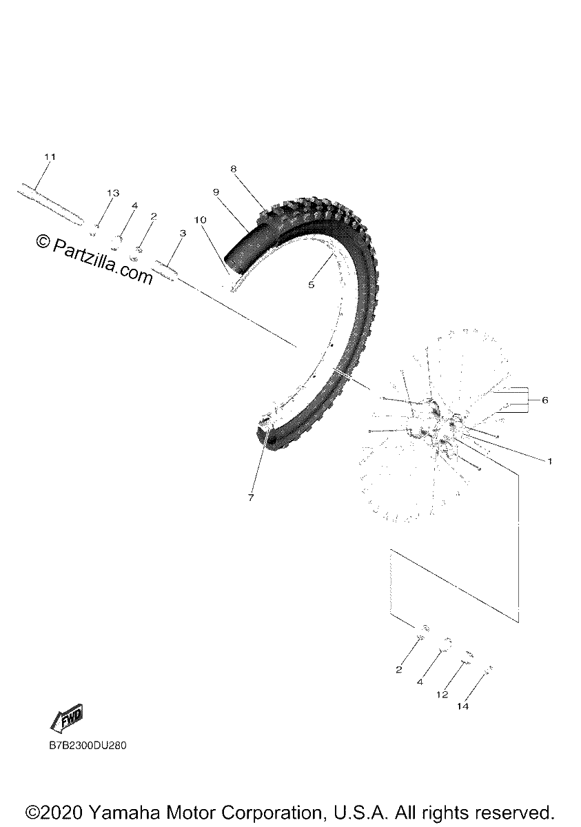 Diagrama de FRONT WHEEL