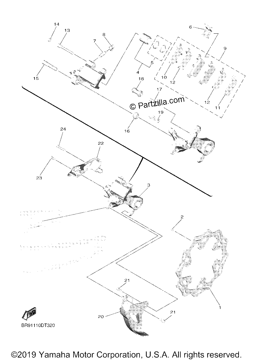 Diagrama de REAR BRAKE CALIPER