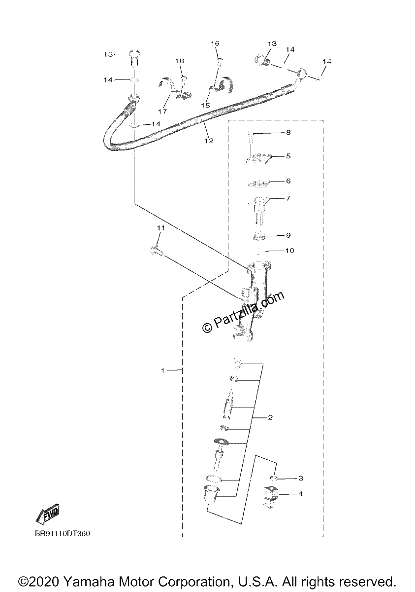 Diagrama de REAR MASTER CYLINDER