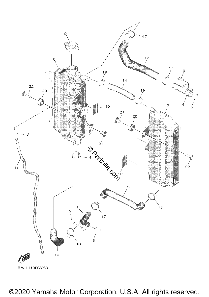 Diagrama de RADIATOR HOSE
