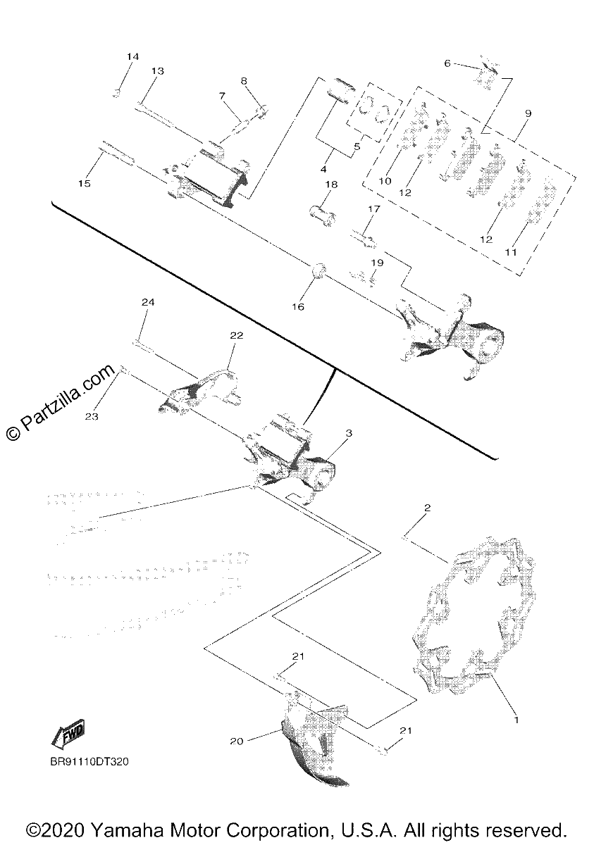 Diagrama de REAR BRAKE CALIPER