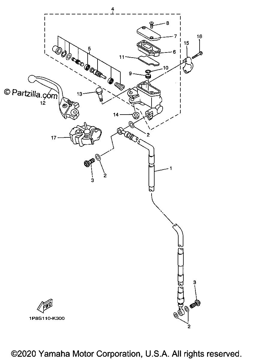Diagrama de FRONT MASTER CYLINDER