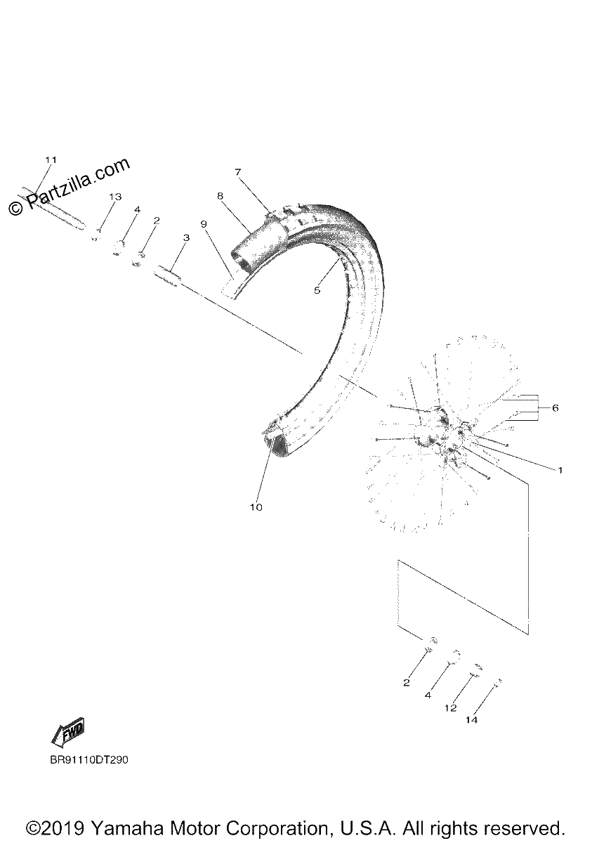 Diagrama de FRONT WHEEL