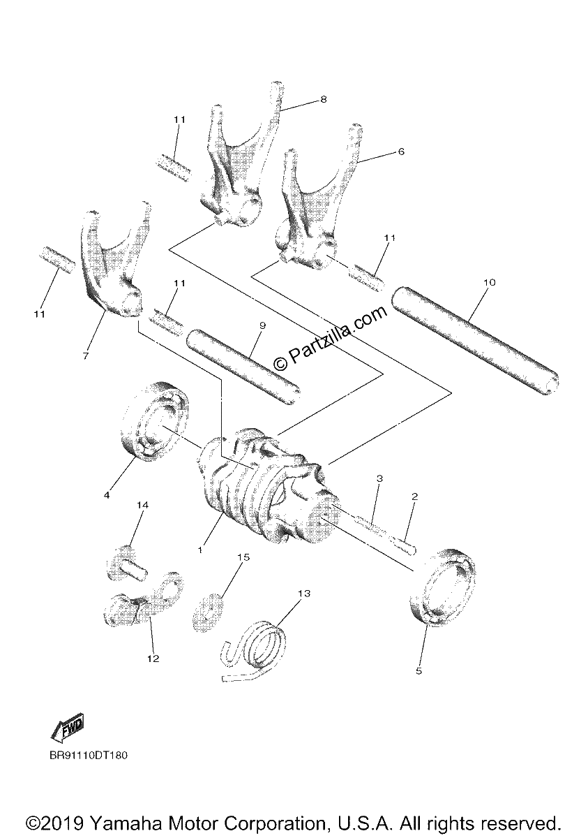 Diagrama de SHIFT CAM FORK