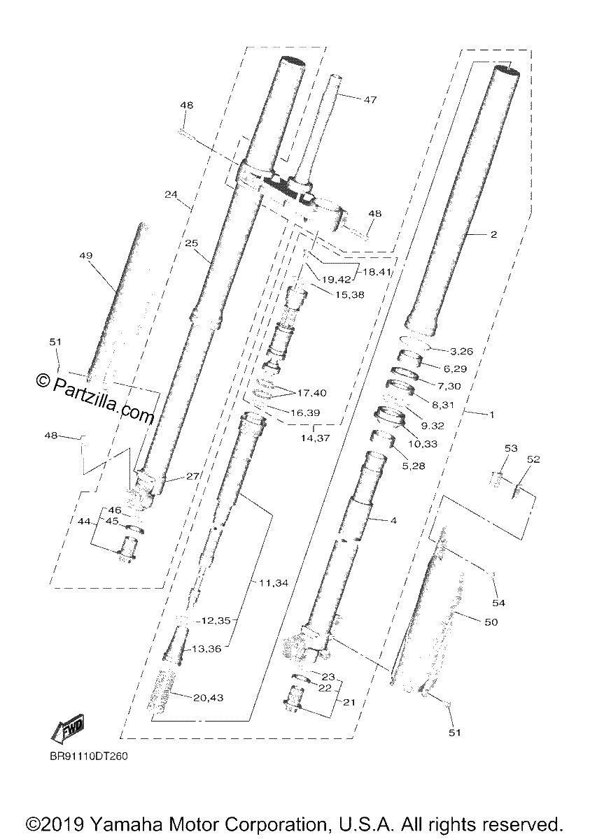 Diagrama de FRONT FORK