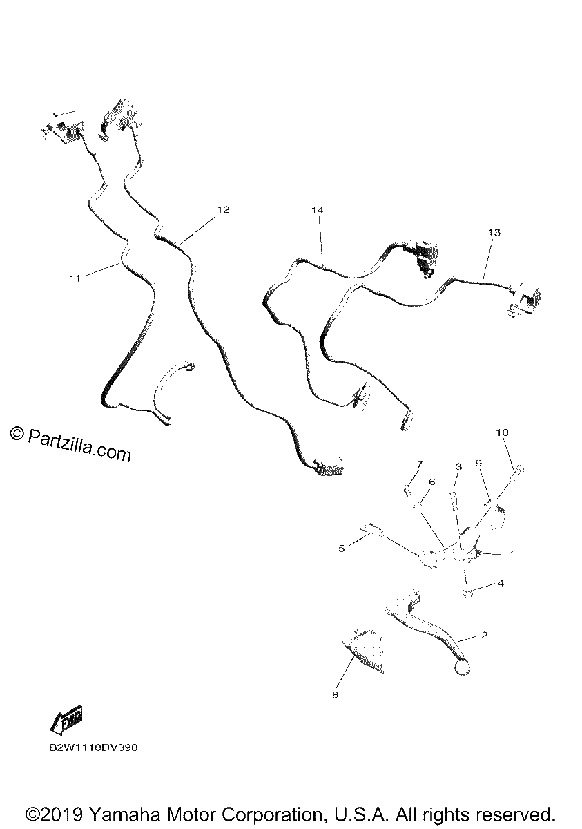 Diagrama de HANDLE SWITCH LEVER