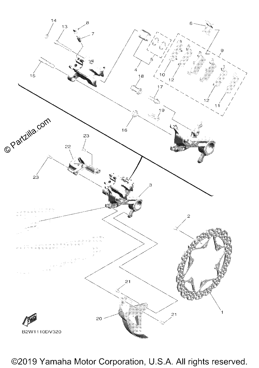 Diagrama de REAR BRAKE CALIPER