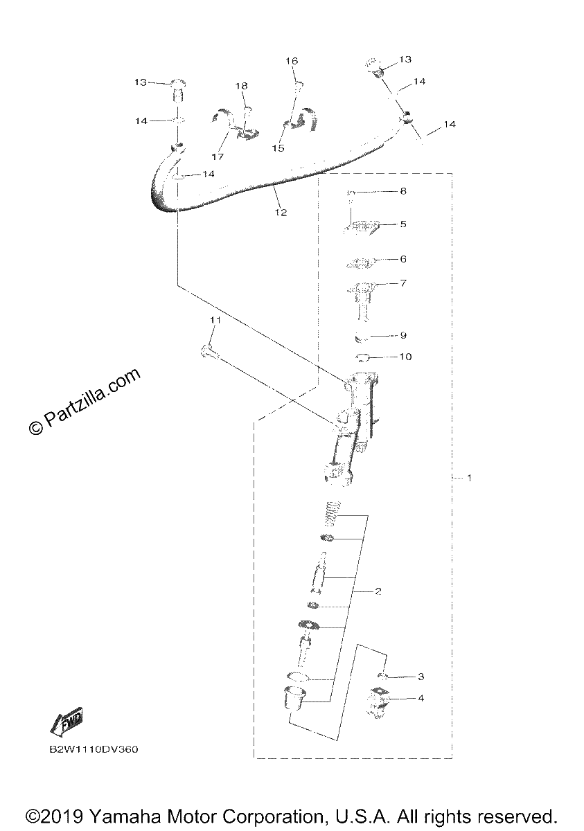 Diagrama de REAR MASTER CYLINDER