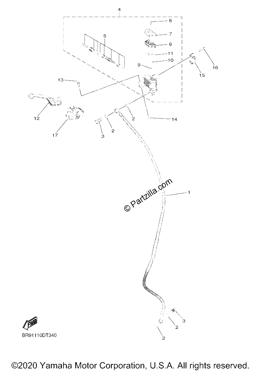 Diagrama de FRONT MASTER CYLINDER