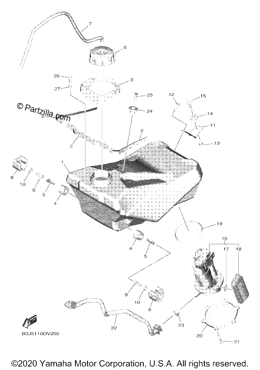 Diagrama de FUEL TANK